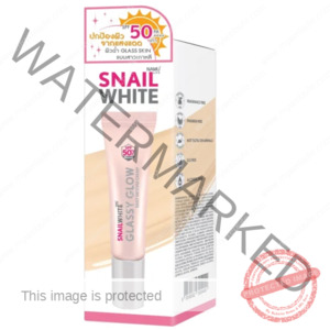 Products: SNAIL WHITE GLASS GLOW SPF50 Daily Defense cream 30ml Eve's Shoppe