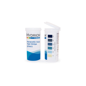 Hydrion Peracetic Acid (PAA) Test Strips, 0-160PPM