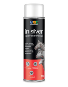 Horse Care Supplies: in-silver - Spray On Bandage For Horses, Cattle, Dogs & Other Pets & Animals