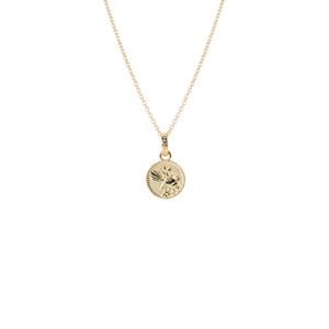 Necklaces: PRE-ORDER: Fantail Coin Necklace (Friendly) - Gold