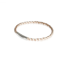 Charm Carriers: Pearl Leather Journey Bracelet -15cm