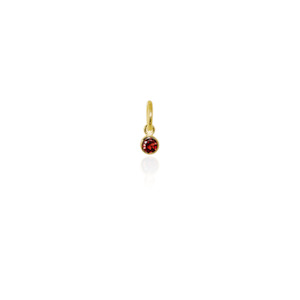 Gold Charms: January Pendant Charm (Garnet) - Gold