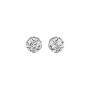 Earrings: Fantail Coin Studs (Friendly)