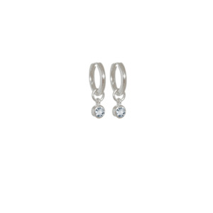 Gifts Under 200: April Huggies (White Topaz)