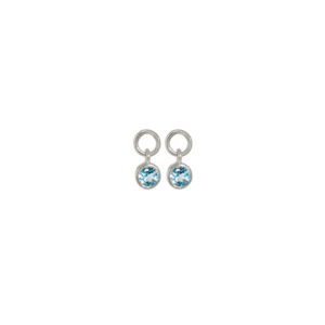 Birthstones Collection: December Huggie Charms (Blue Topaz)