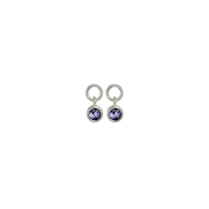 Birthstones Collection: September Huggie Charms (Iolite)