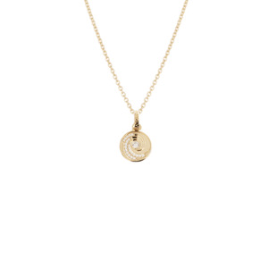 Ocean Wave Coin Necklace (Confident) - Gold