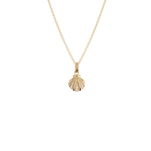 Necklaces Pendants: Seashell Necklace (Patient) - Gold
