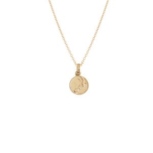Necklaces Pendants: NZ Map Coin Necklace (Cherished) - Gold