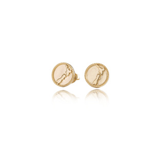 NZ Map Coin Studs (Cherished) - Gold