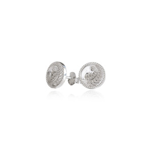 Earrings: Fern Coin Studs (Strength)