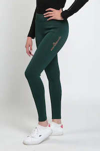 Tights: SPARK Forest Green Winter Riding Tights