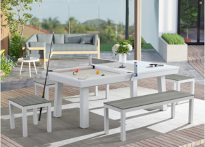 Outdoor Games: Alfresco - Outdoor Pool Table - White