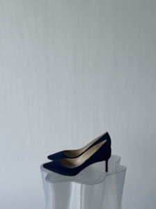 jimmy choo: JIMMY CHOO Suede Romy Pumps - Navy