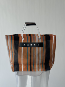 Marni: MARNI MARKET STRIPE multicolor orange bag