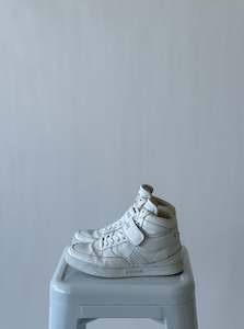 Celine Leather High Top Wedge Sneakers