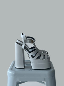 Versace: LA MEDUSA PLATFORM SANDALS