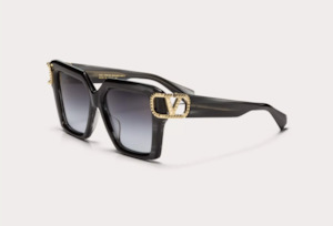 Valentino Squared Acetate Vlogo Frame Sunglasses