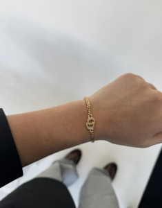 Jewellery: Christian Dior Vintage CD Logo Rhinestone Bracelet