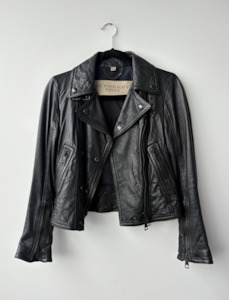 Burberry Brit Black Leather Biker Jacket
