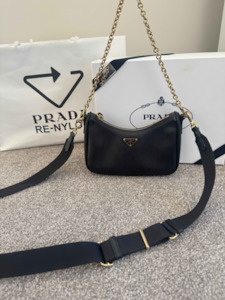 Prada: Prada Bandoliera Saffiano Handbag