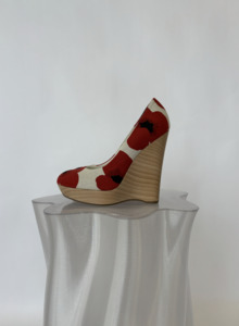 YSL Maryna Pump in Blanc Poppy