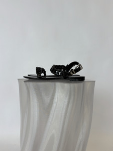 Givenchy: Givenchy Noir Jelly Chain Rope Sandals - FULL SET