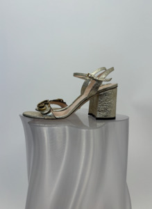 Gucci: Gucci Metallic Laminated Leather High Heels