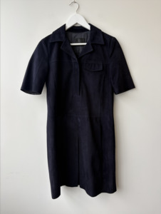 Prada: Prada Dress in Navy Suede