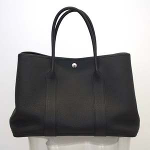 3000 5000: Hermès Garden Party in Black Grained Leather