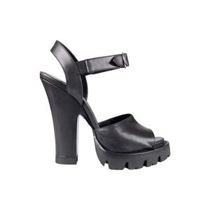 Prada: Prada Black Monolith Leather Heels