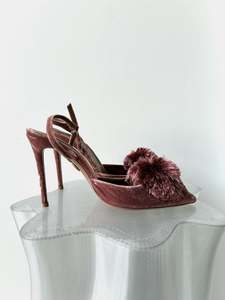 100 300: Aquazzura Powder Puff Slingbacks