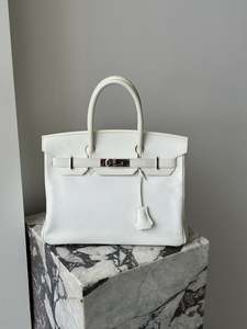 100 300: Hermès Blanc Epsom Birkin 30 PHW