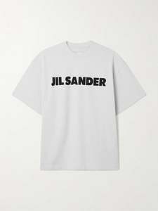 100 300: Jil Sander Heavy Cotton Logo T-Shirt