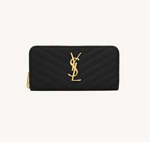 500 999: SAINT LAURENT CASSANDRE MATELASSÉ ZIP AROUND WALLET