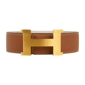 1000 1999: Hermès Constance 38mm Reversible Matte Gold Belt