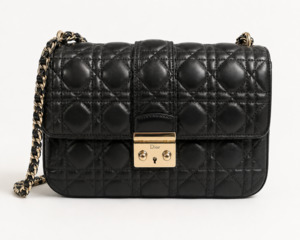 2000 2999: Christian Dior New Lock Medium Shoulder Bag – Black Cannage Lambskin