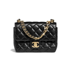 Chanel Black Lambskin Small Classic Flap Bag 2022