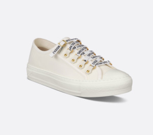 Dior White Canvas Walk'n'Dior Low Top Sneakers - FULL SET
