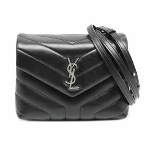 2000 2999: Saint Laurent YSL Toy Loulou Matelasse Leather Crossbody Bag in Black