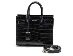 2000 2999: Saint Laurent Nano Sac De jour croc embossed calfskin black