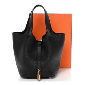 3000 5000: Hermès Picotin Lock 18, Noir Taurillon Clémence - FULL SET