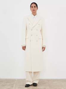1000 1999: WARDROBE.NYC Cream Double-Breasted Coat