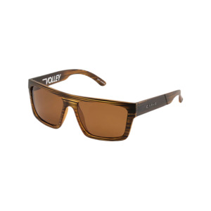 Carve Sunglasses: Carve Volley Brown Streak Frame Polarized