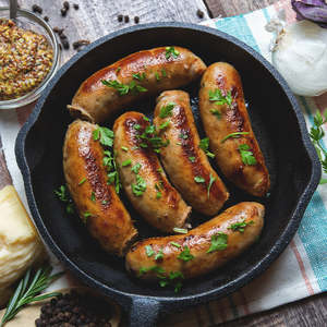 Beef, Bacon & Cheese Sausages