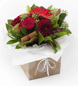 Products: Flower Posy Red Box Hamilton Cambridge Florist