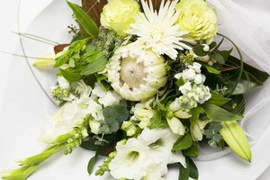 Products: White Flower Bouquet Hamilton Cambridge Florist