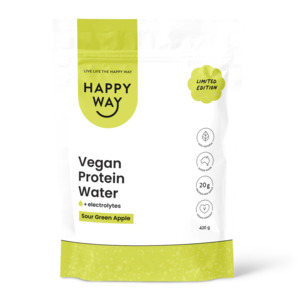 New: Happy Way - Sour Green Apple Vegan Protein Water 420g