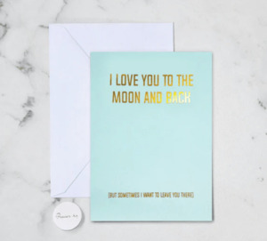 Greeting Card Love you to the moon and back