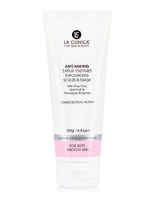 LA CLINICA Anti Ageing 3 Fruit Enzyme Exfoliating Scrub & Mask 125g